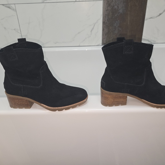 Sorel Cate black suede rain boot 8.5 - Picture 8 of 9